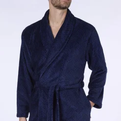 Kamerjas in fleecetricot met print en pluchen touch