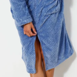 Kamerjas met rits in fleecetricot met textuur