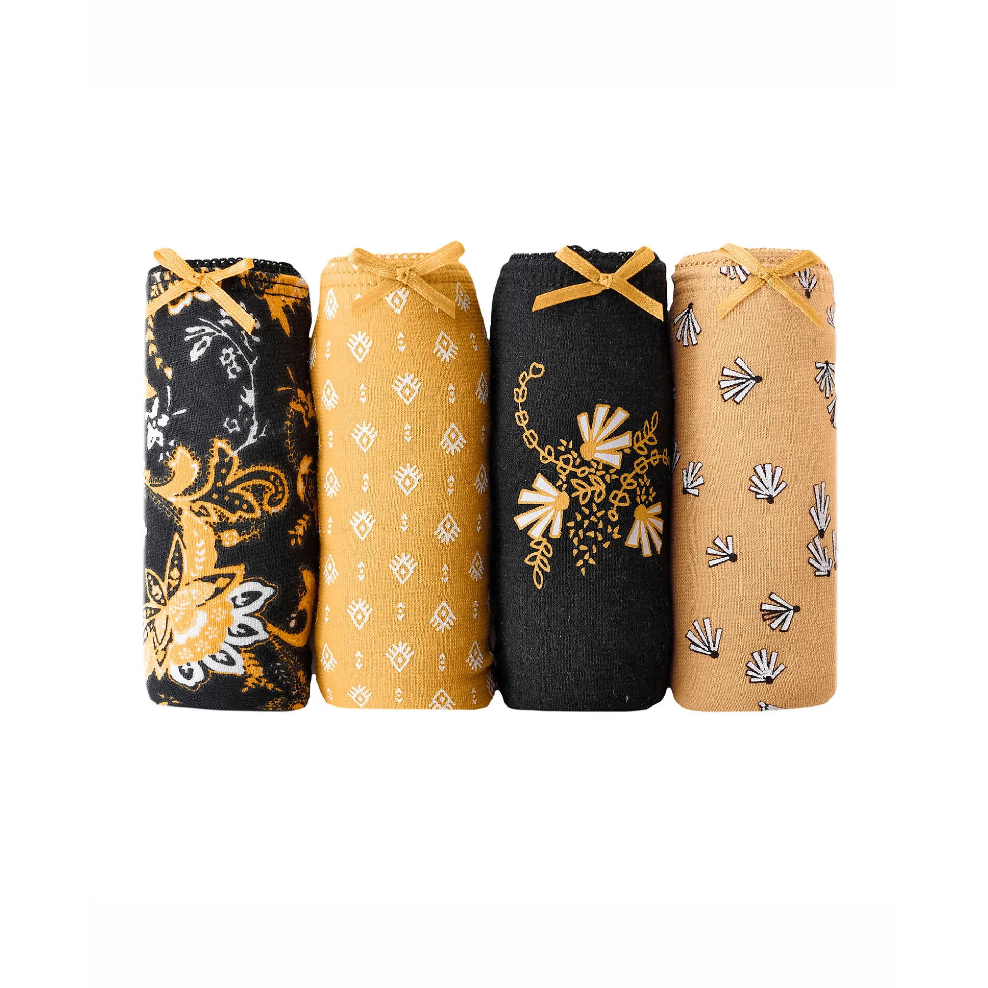 Katoenen maxislip met grafische print - set van 4