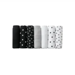 Katoenen maxislip met stippenprint - set van 7