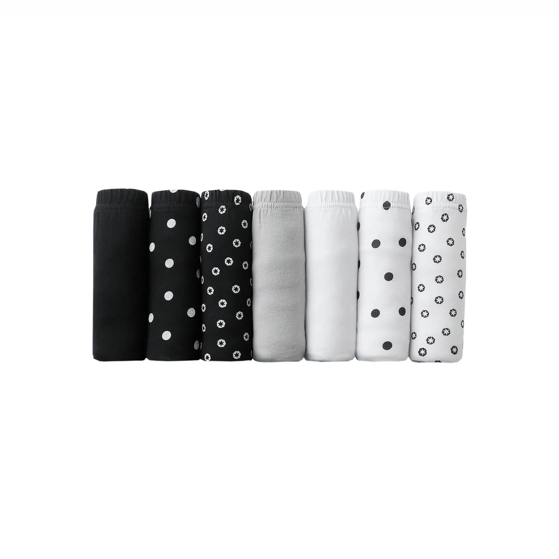 Katoenen maxislip met stippenprint - set van 7