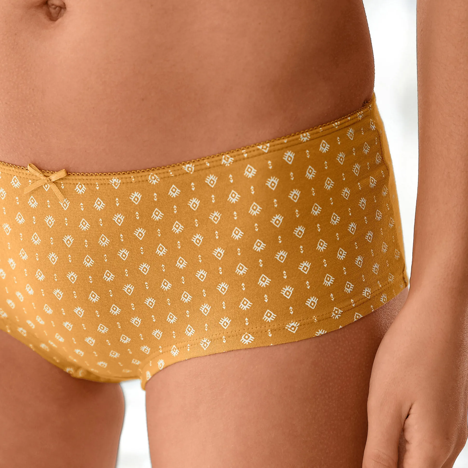 Katoenen shorty met grafische print - set van 4