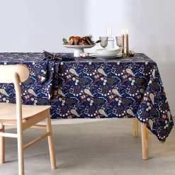 Katoenen tafellaken met plantenprint