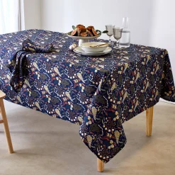 Katoenen tafellaken met plantenprint