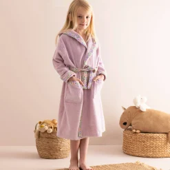 Kinderbadjas met kap in katoenen badstof - 340 g/m²