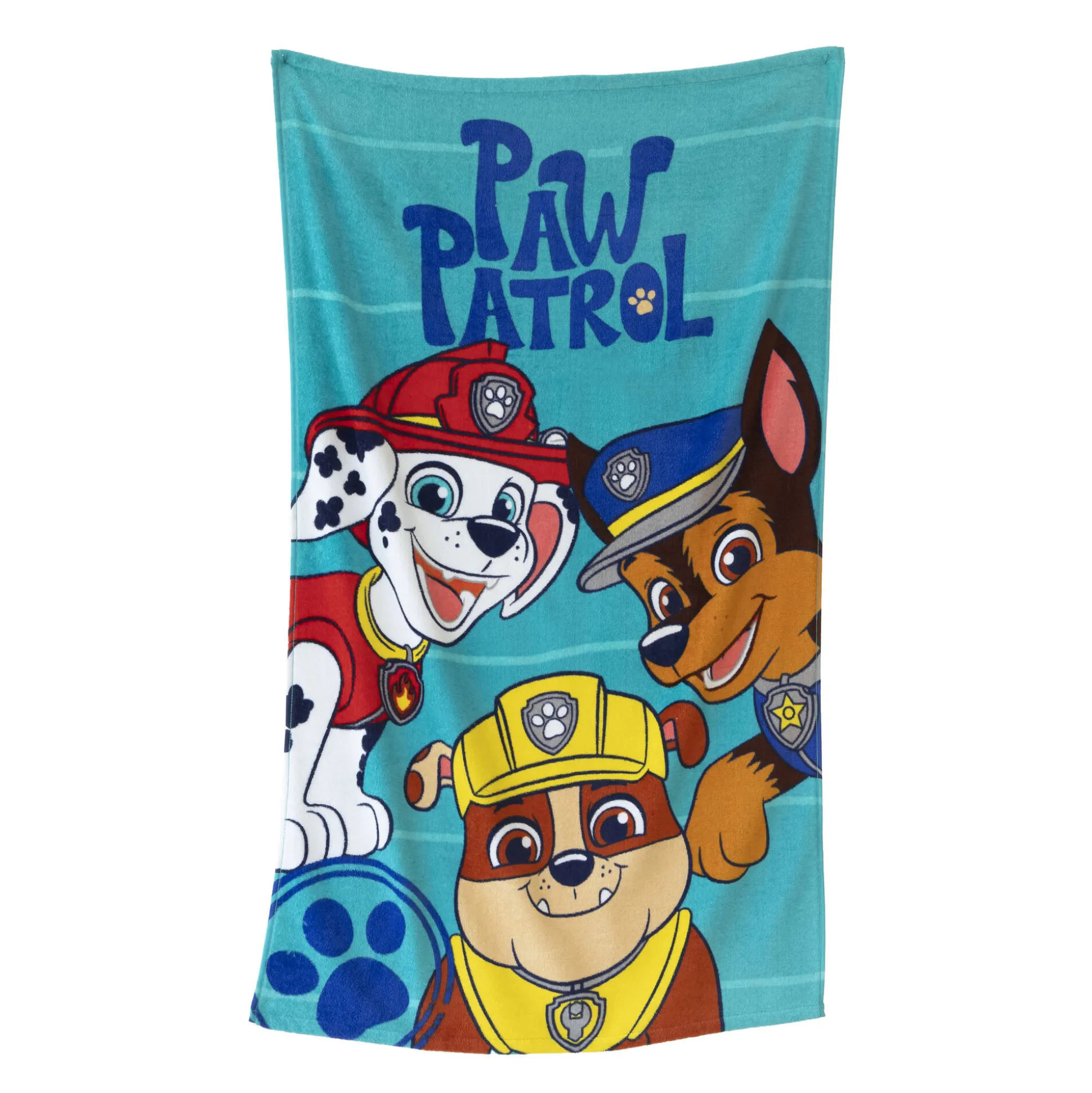 Kinderbadlaken Paw Patrol®, katoenen badstof en velours - 320g/m2