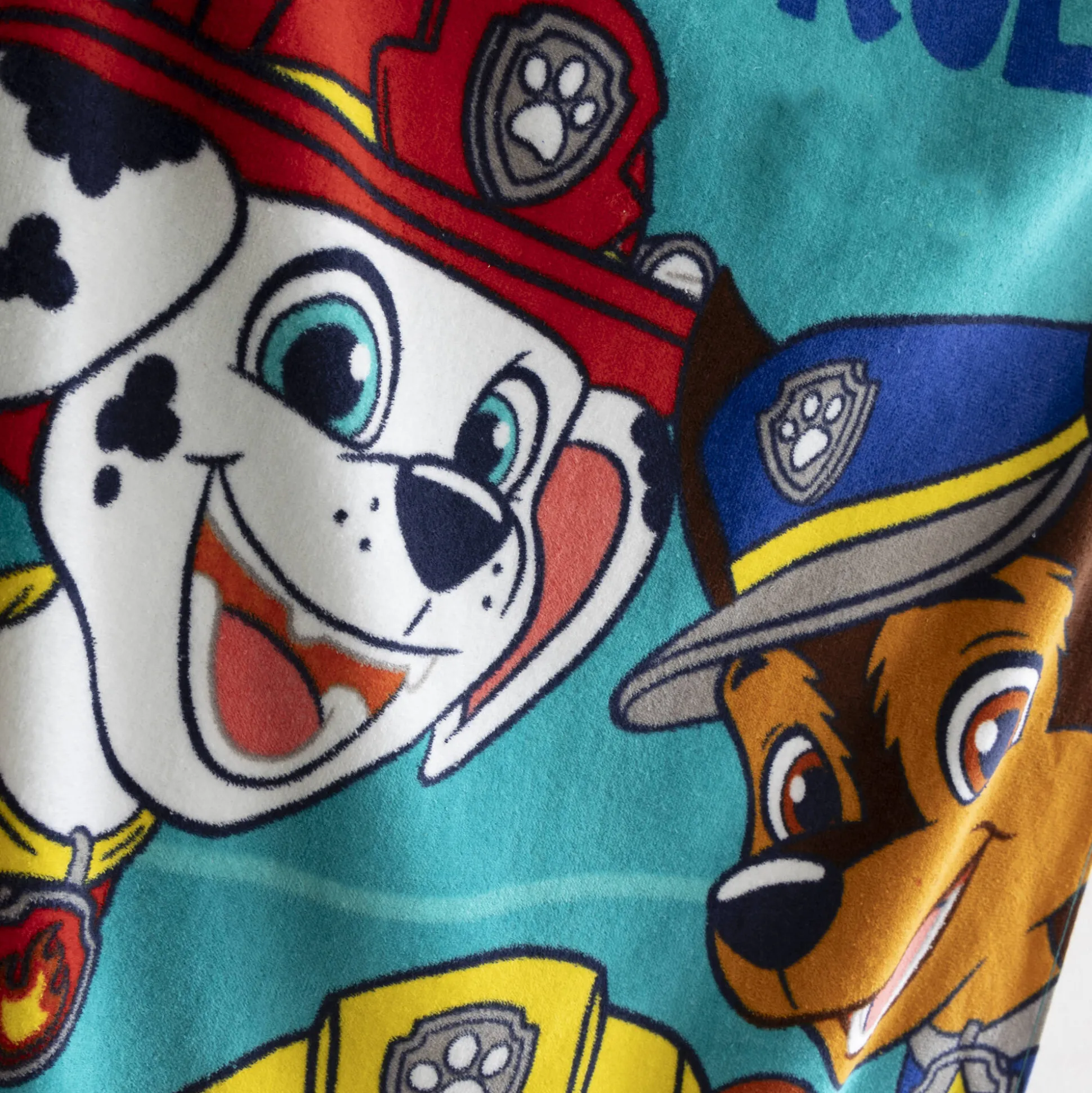 Kinderbadlaken Paw Patrol®, katoenen badstof en velours - 320g/m2