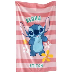 Kinderbadlaken Stitch®, katoenen badstof en velours - 320g/m²