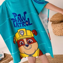 Kinderbadponcho Paw Patrol®, katoenen badstof en velours - 320g/m2