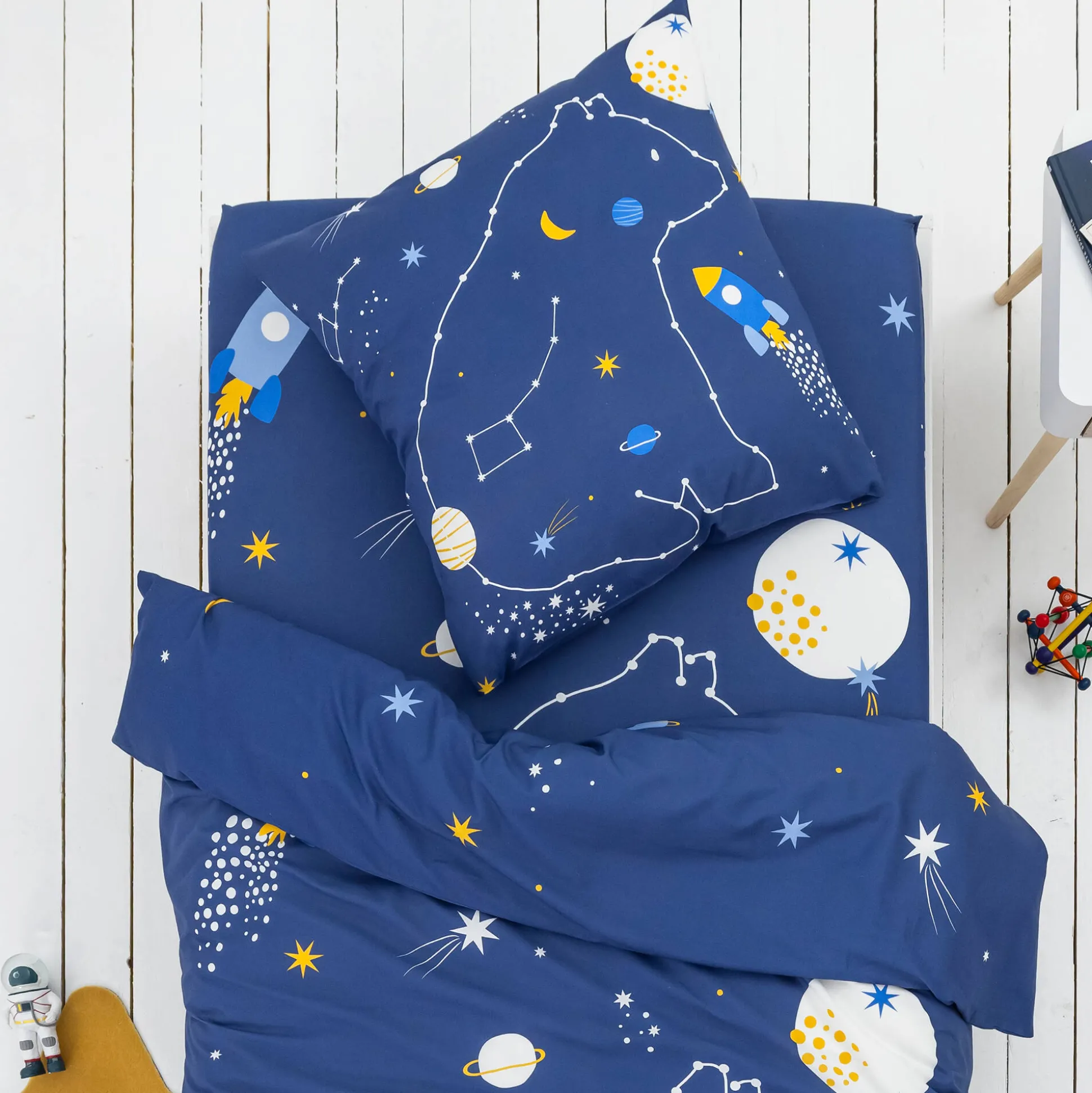 Kinderbedlinnen Melkwegprint - Katoen