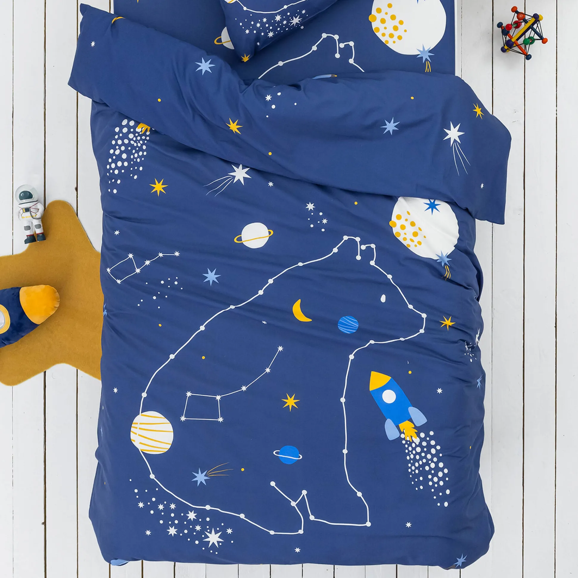 Kinderbedlinnen Melkwegprint - Katoen