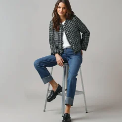 Kort jasje in tweed
