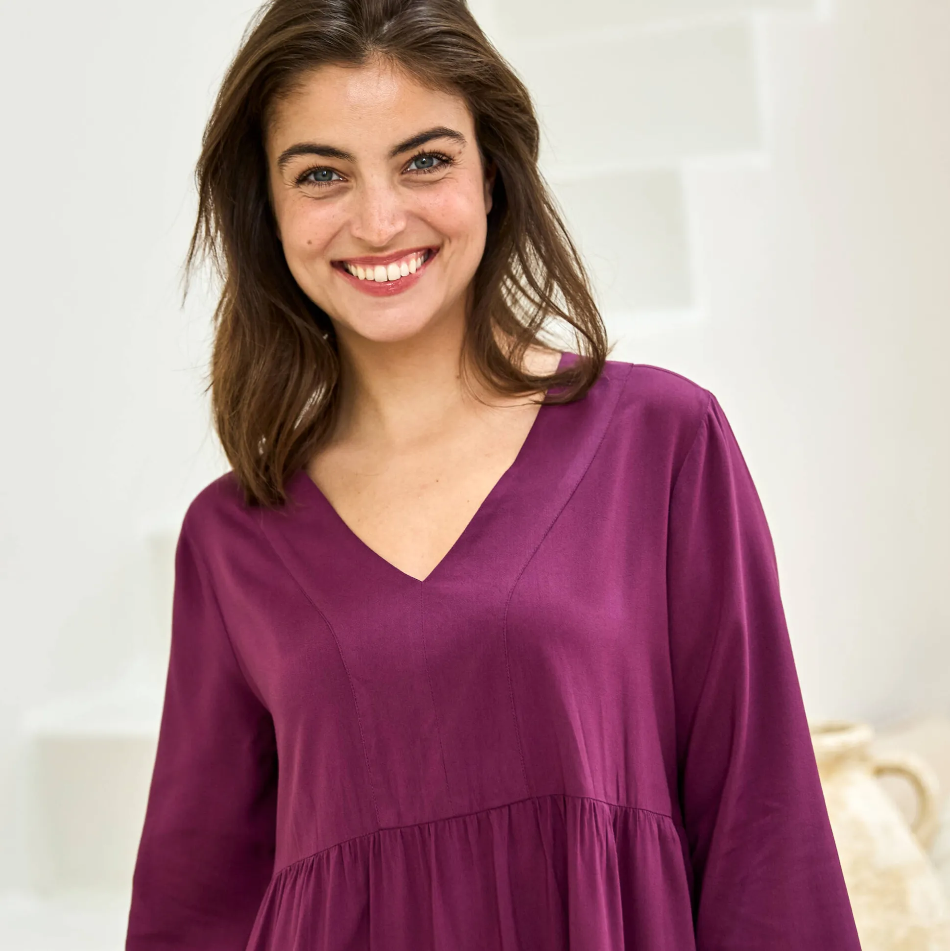Kort nachthemd in viscose