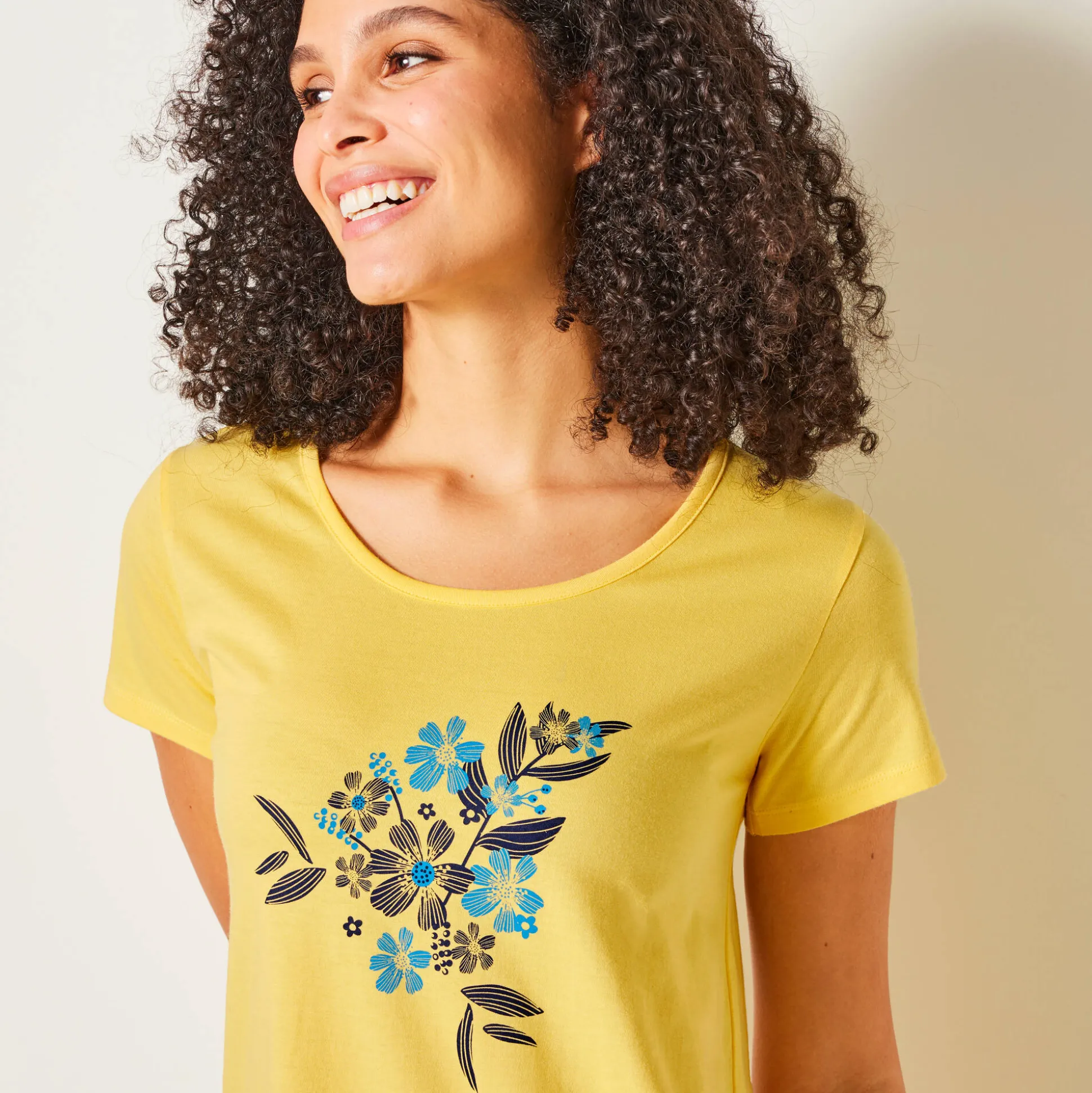 Kort nachthemd met bloemenprint