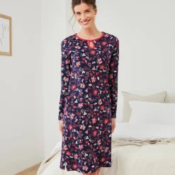 Kort nachthemd met bloemenprint - set van 2