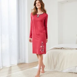 Kort nachthemd met bloemenprint - set van 2