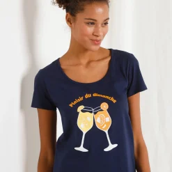 Kort nachthemd met 'cocktail' print