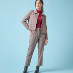 Korte blazer met ruitenprint, kleine lengtes