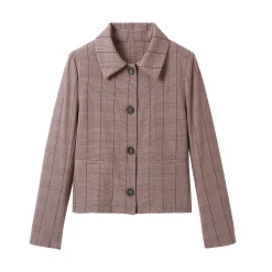 Korte blazer met ruitenprint, kleine lengtes