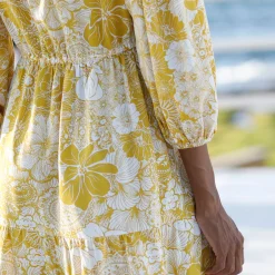 Korte jurk met bloemenprint, viscose