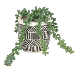 Kunstplant en pot in cement