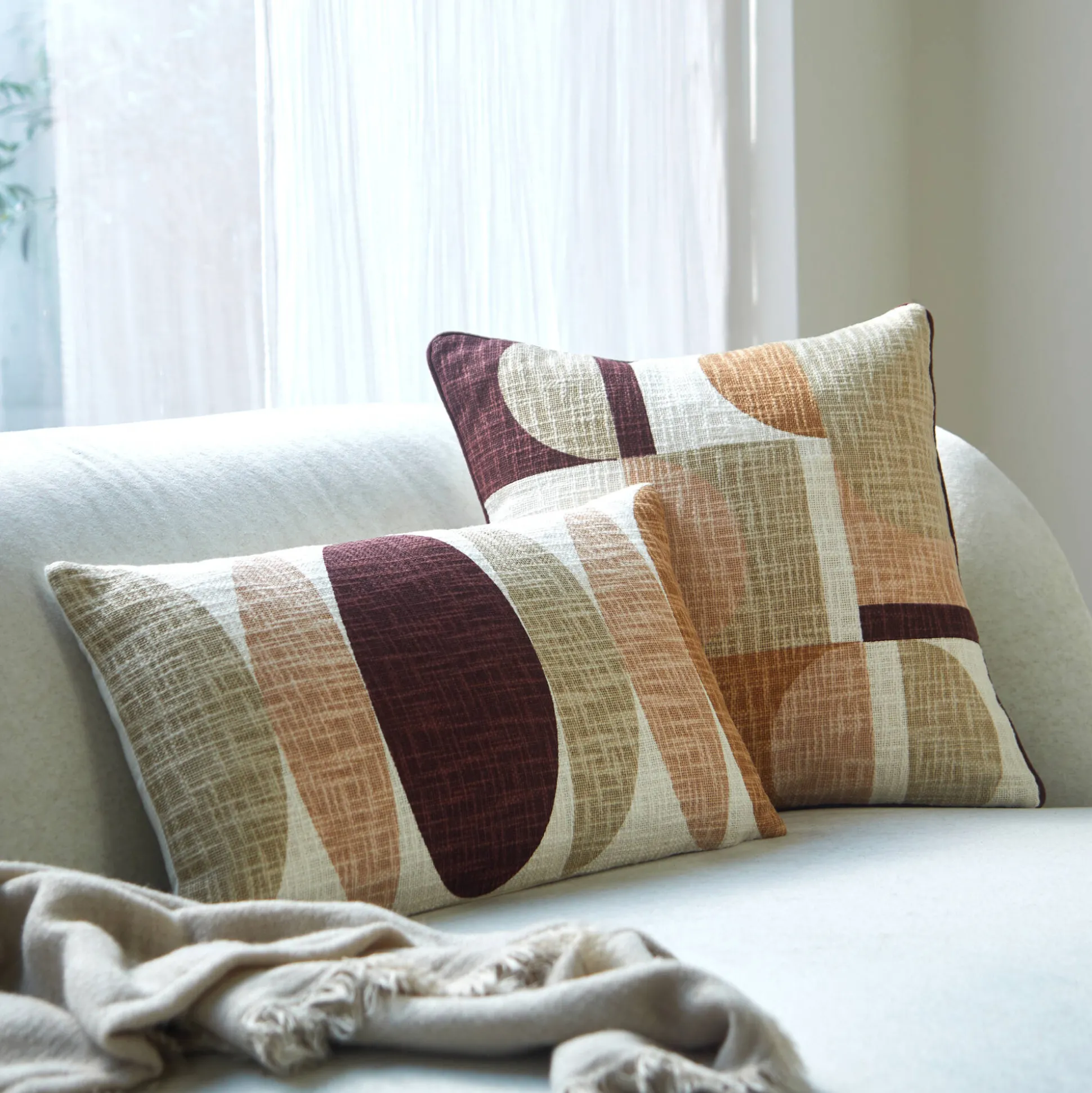 Kussen met geometrische print