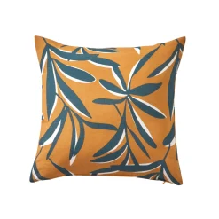 Kussenhoes met bladerenprint