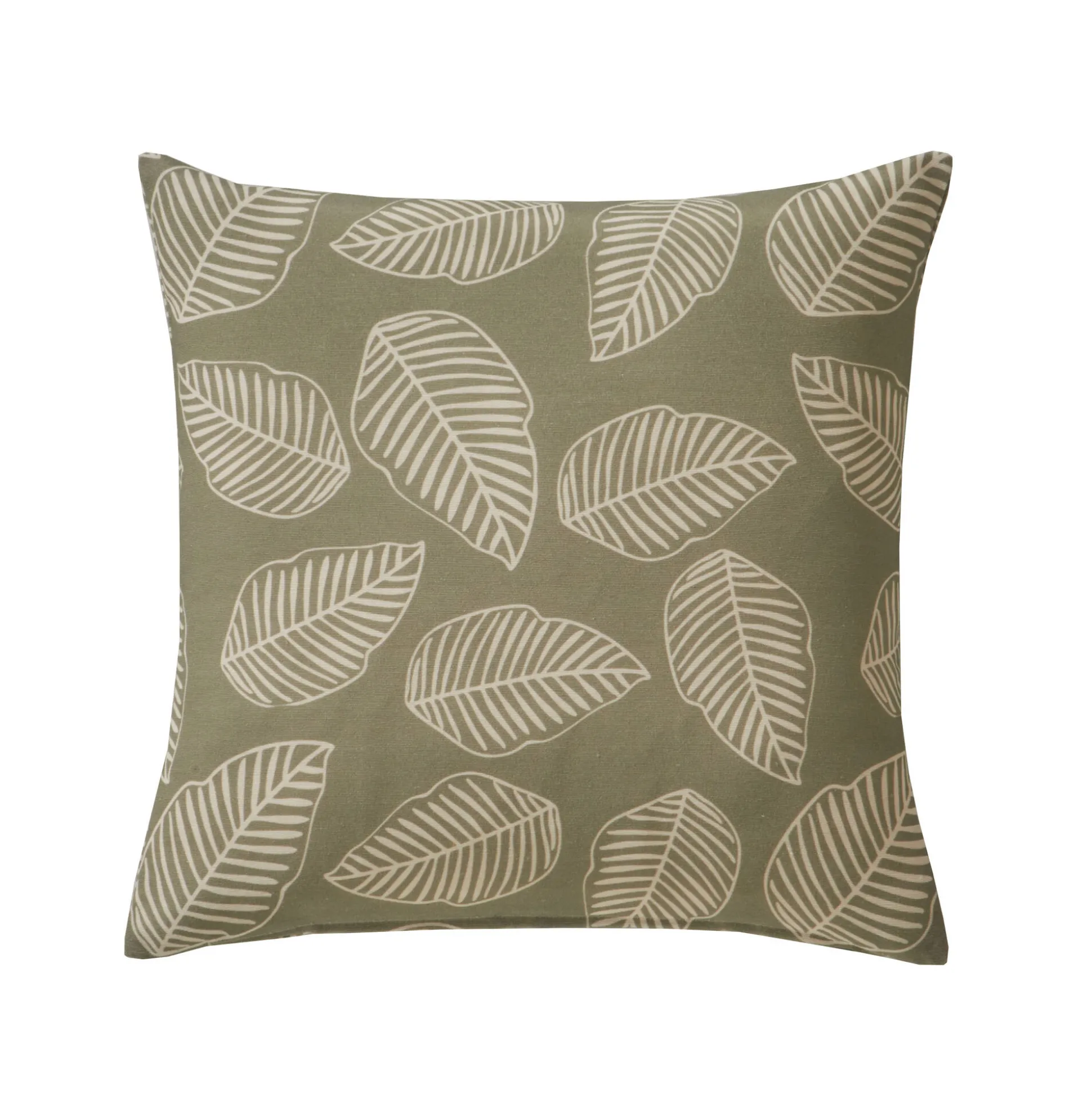 Kussenhoes met kleine bladerenprint - set van 2