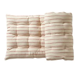 Lang, decoratief kussen in artisanaal weefsel