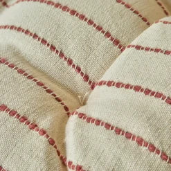 Lang, decoratief kussen in artisanaal weefsel
