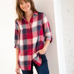 Lang hemd in flanel met grote ruiten