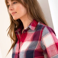 Lang hemd in flanel met grote ruiten