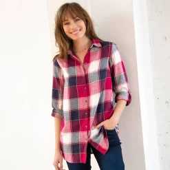 Lang hemd in flanel met grote ruiten