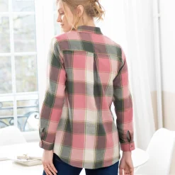 Lang hemd in flanel met grote ruiten