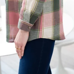 Lang hemd in flanel met grote ruiten