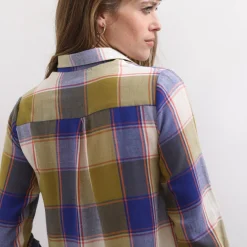 Lang hemd in flanel met grote ruiten