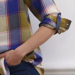 Lang hemd in flanel met grote ruiten