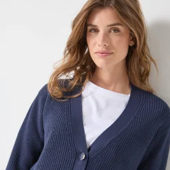 Lang vest met knoopsluiting