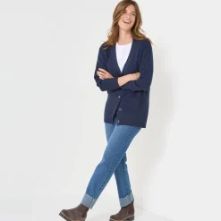 Lang vest met knoopsluiting