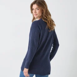 Lang vest met knoopsluiting
