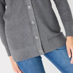 Lang vest met knoopsluiting