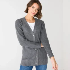 Lang vest met knoopsluiting
