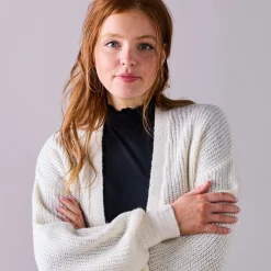 Lang vest, patenttricot met zachte touch