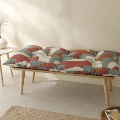 Lang vloerkussen met 'geometrische' print