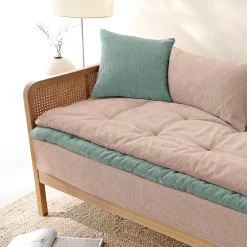 Lang zitbankkussen in chenille