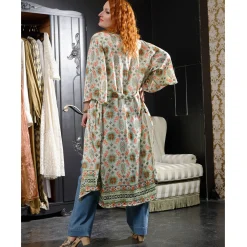 Lange, bedrukte kimono « Roubaix Nostalgie » - Marilyn Feltz