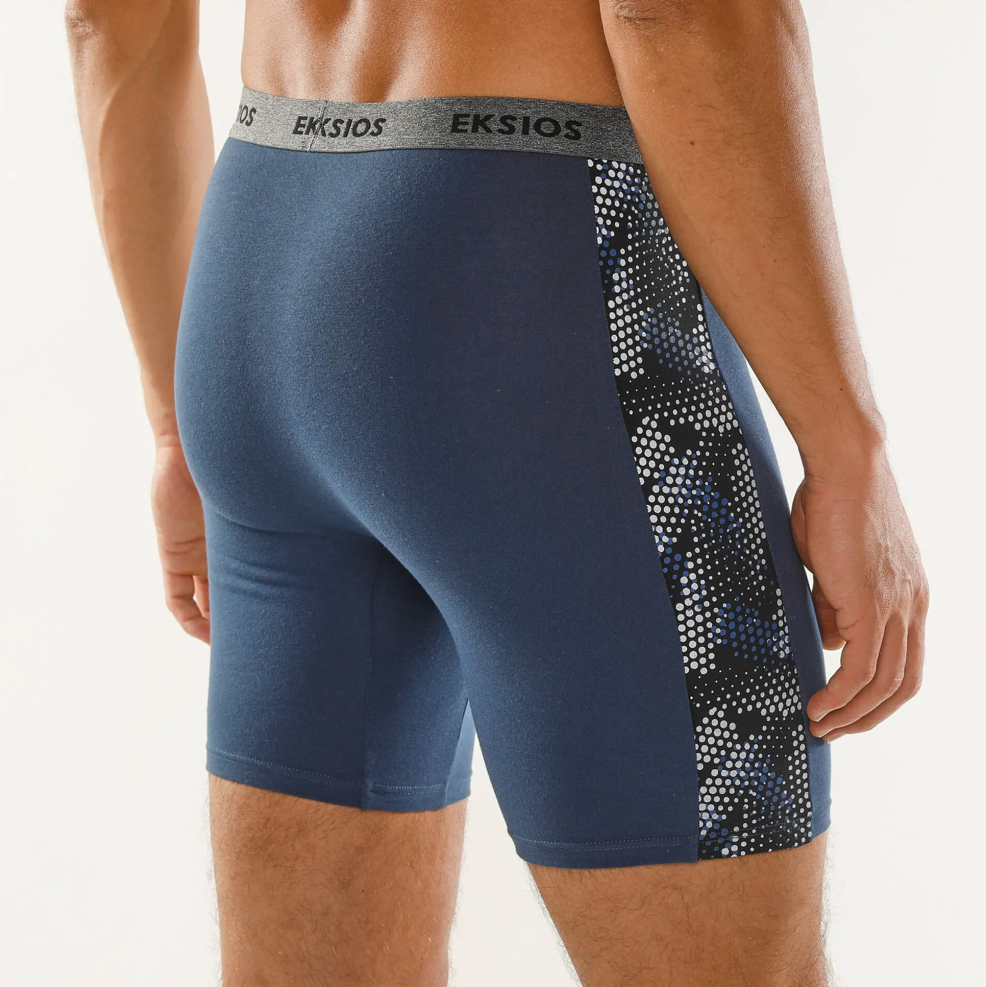 Lange boxer, bedrukt opzij, shortmodel - set van 2