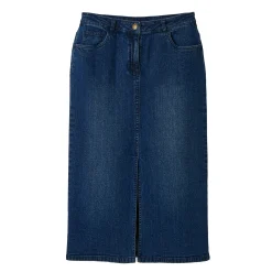Lange jeansrok, kleine lengtes