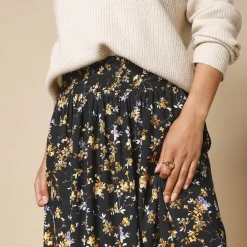 Lange rok met bloemenprint