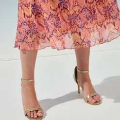 Lange rok met ikatprint, elastische taille